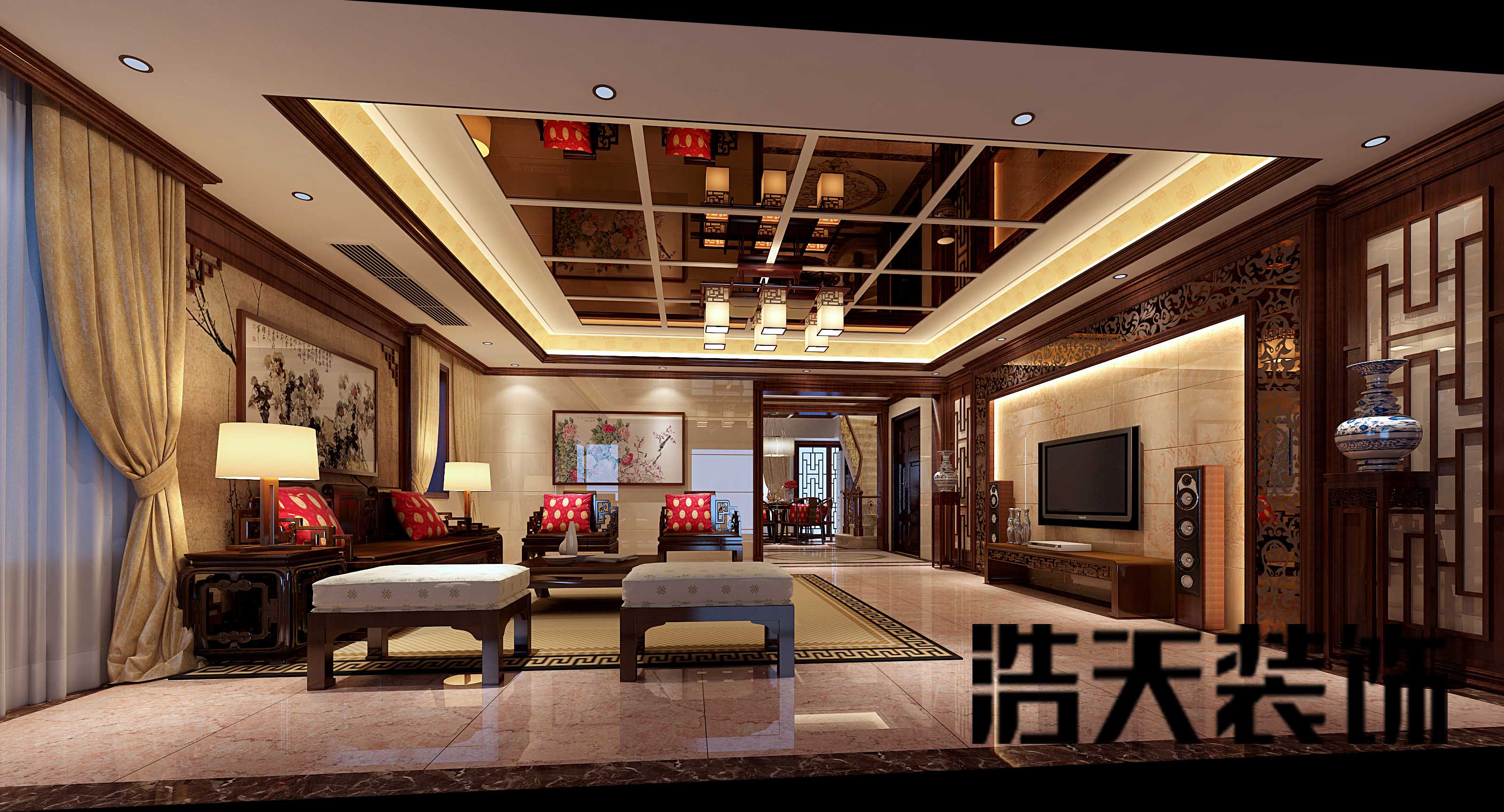 美佳华首誉-现代中式-四居室