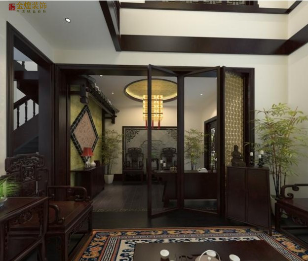 翡翠明珠-中式古典-三居室