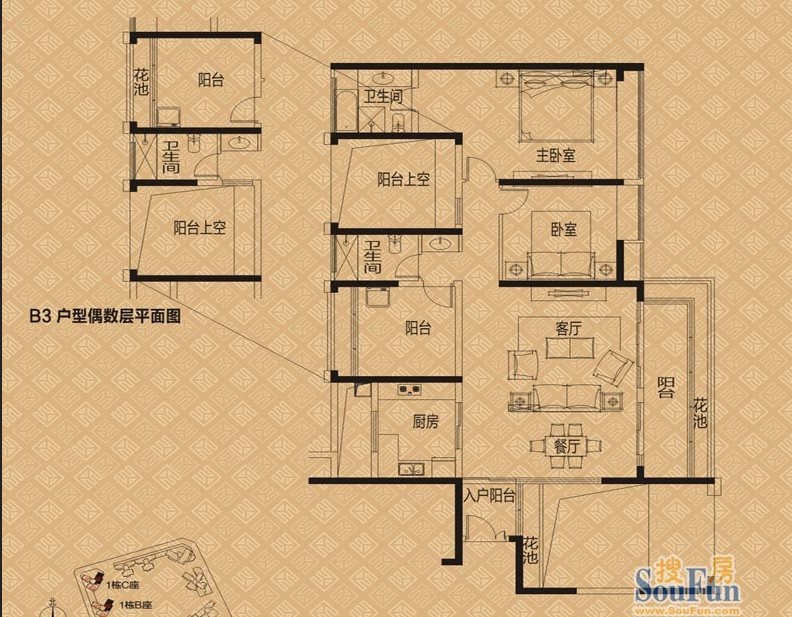 承翰来座山-欧美风情-四居室