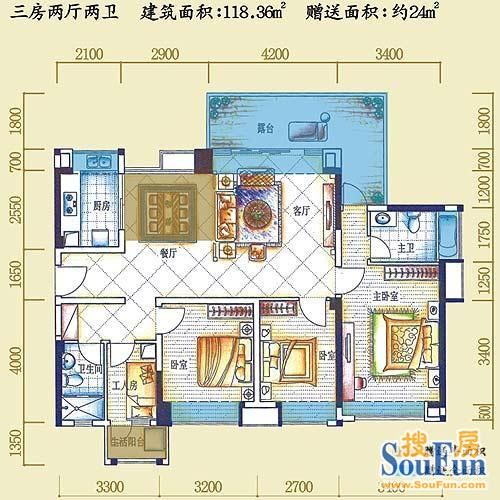 深业东城国际-新中式风格-三居室