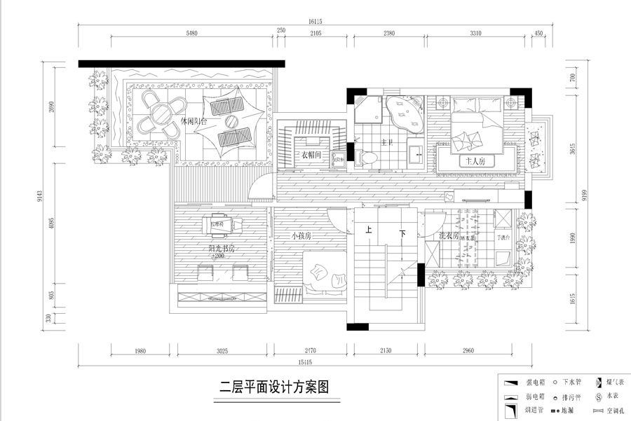 万科四季花城别墅-现代简约-五居室