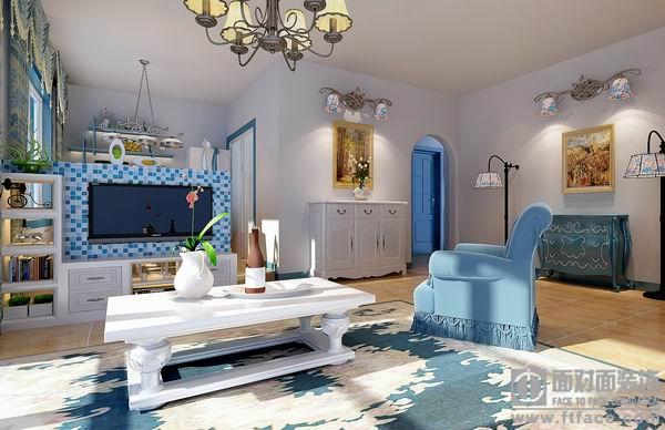 21世纪国际公寓-地中海风格-二居室