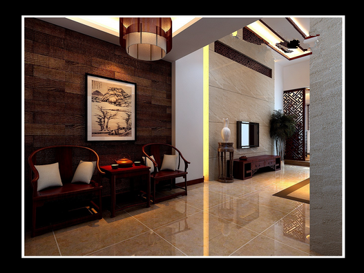 中海国际社区蓝岸-中式古典-三居室