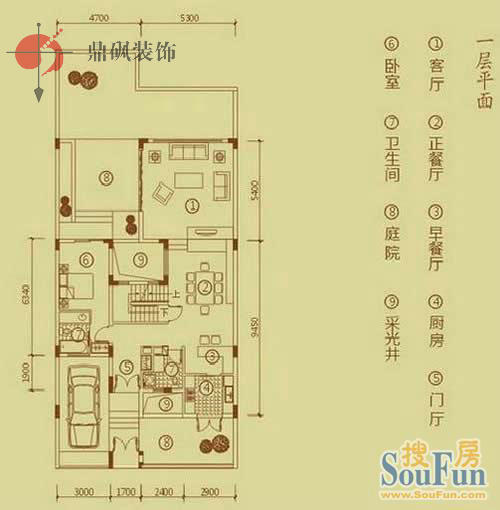万科棠樾住宅-中式古典-四居室