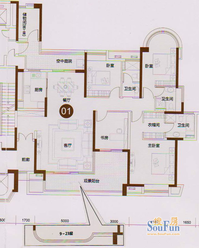 广园东东方名都-西式古典-四居室