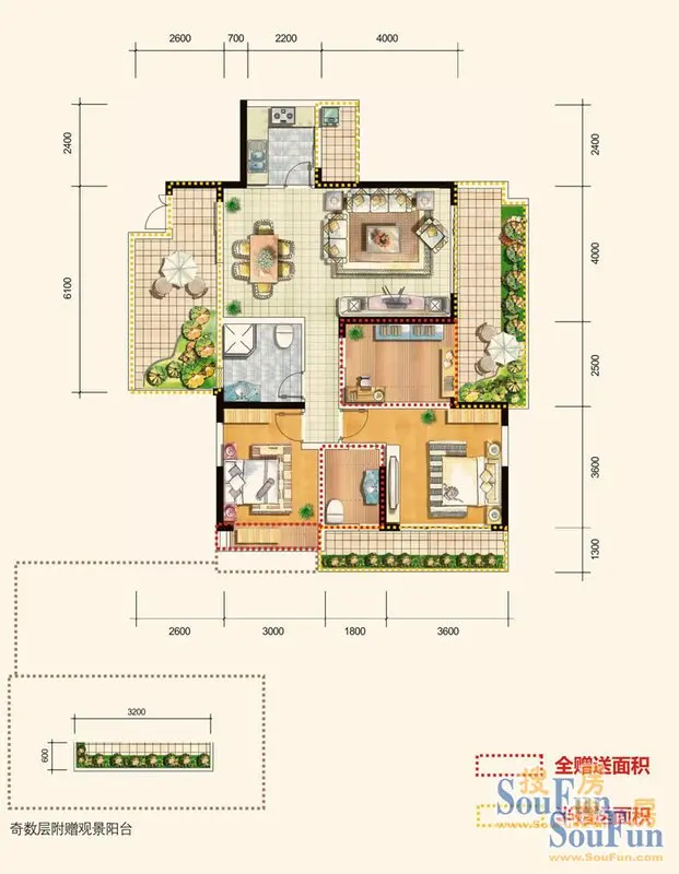 建业领翔-现代简约-二居室