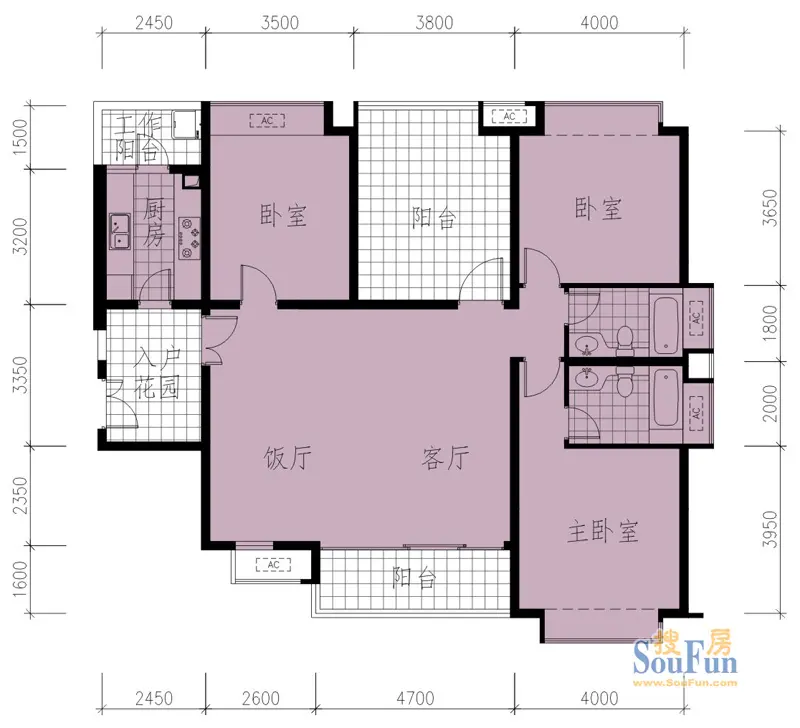 南城都汇御天下-田园风格-三居室