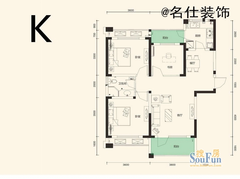 联投龙湾-现代简约-三居室