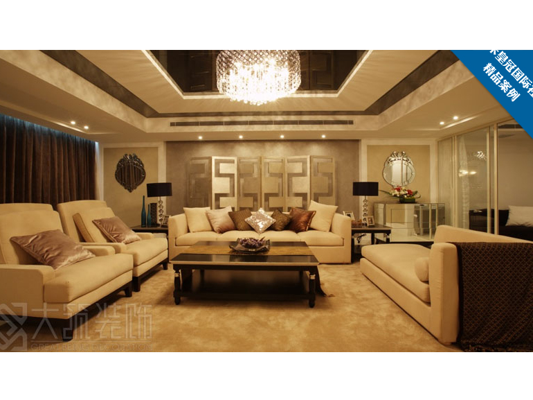 恒禾皇冠国际社区-混合型风格-三居室