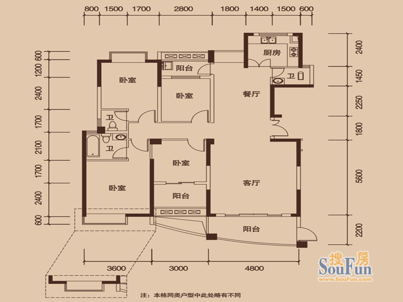 联泰香域中央-新古典风格-四居室