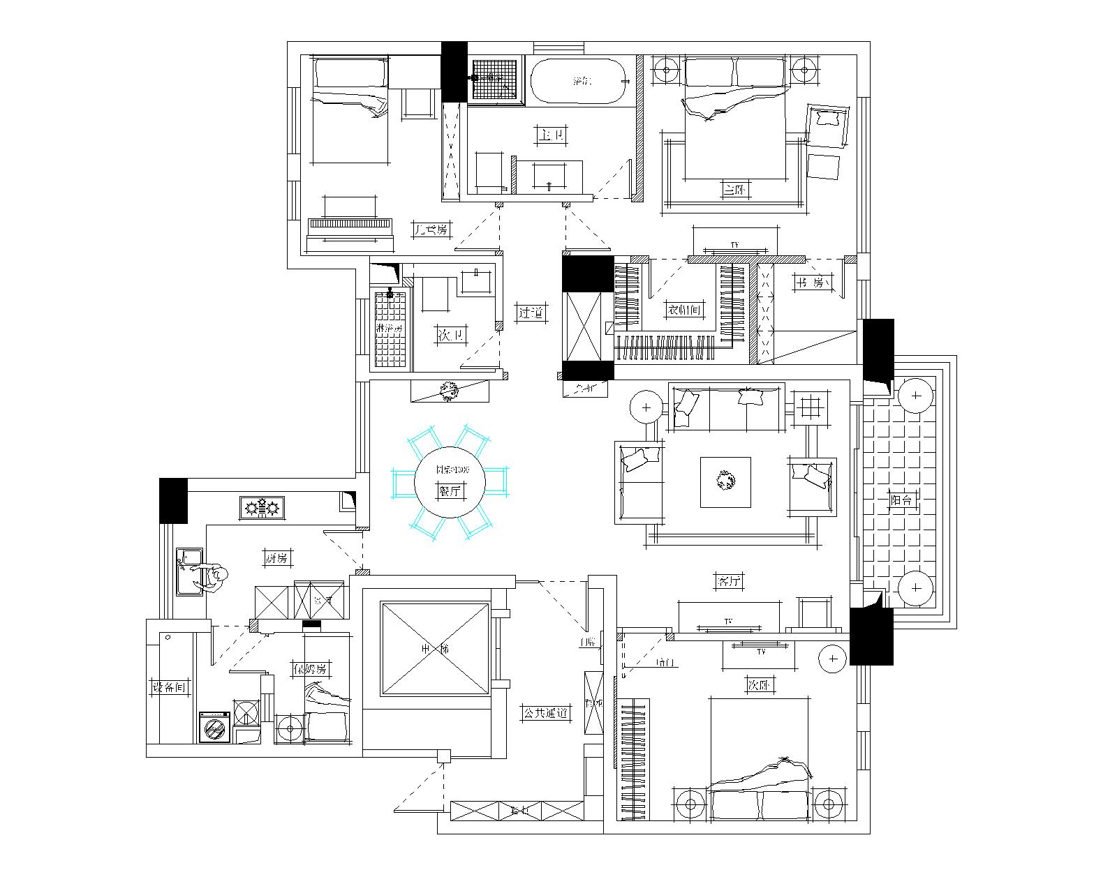 古北大成公馆-西式古典-三居室