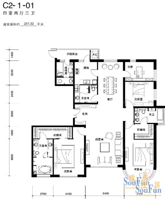 天润福熙大道-欧美风情-四居室