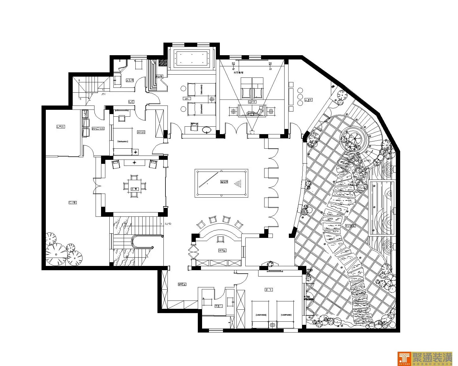 圣安德鲁斯庄园地下室平面方案圣安德鲁斯庄园地下室原始图圣安德鲁斯