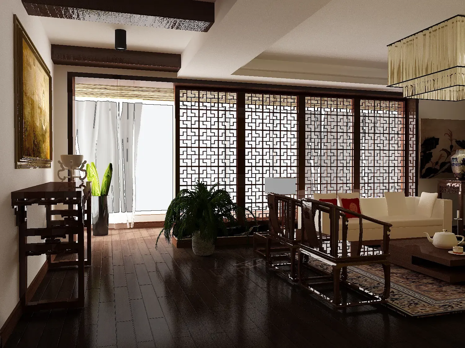 四套中式风格装修效果图 80后萝莉热爱传统古典家