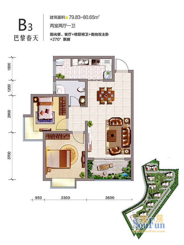 御锦城-中式风格-二居室