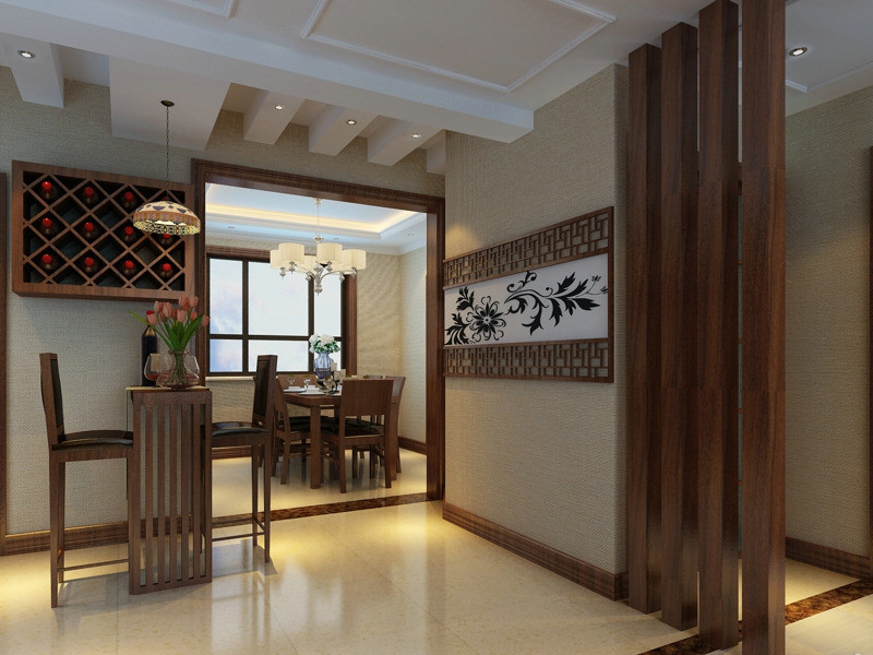 尚海湾豪庭-中式风格-三居室