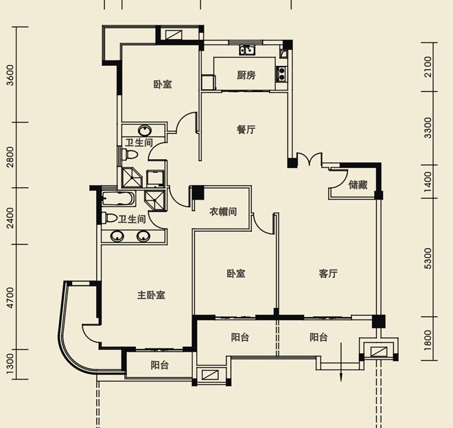 新地盛世东方-现代简约-三居室