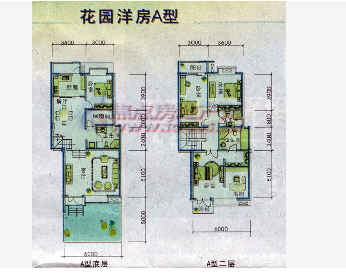 翠拥天地别墅-美式风格-三居室