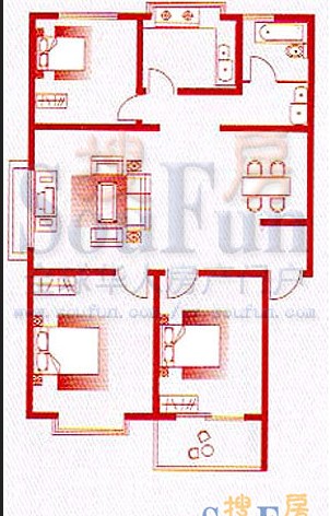 亚星盛世-中式古典-三居室