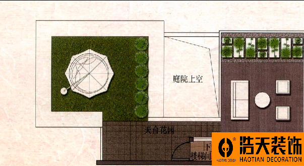 越秀星汇金沙二期别墅-混合型风格-四居室