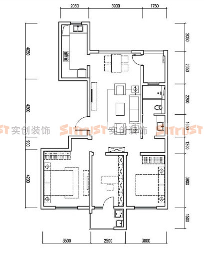 朗诗绿色街区-现代简约-三居室