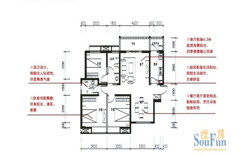 融尚·第10区-简欧风格-三居室