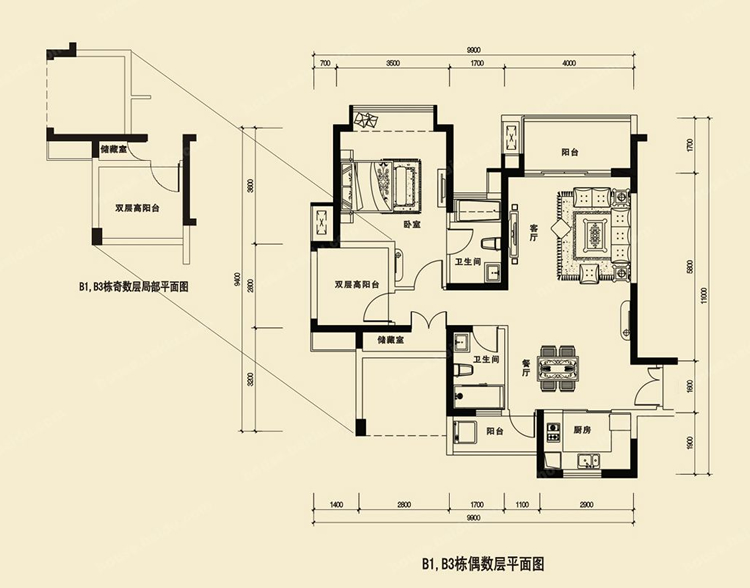 星河时代花园-现代简约-三居室