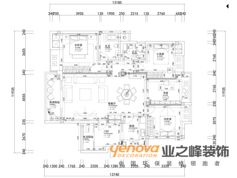 金银湖1号-简欧风格-四居室