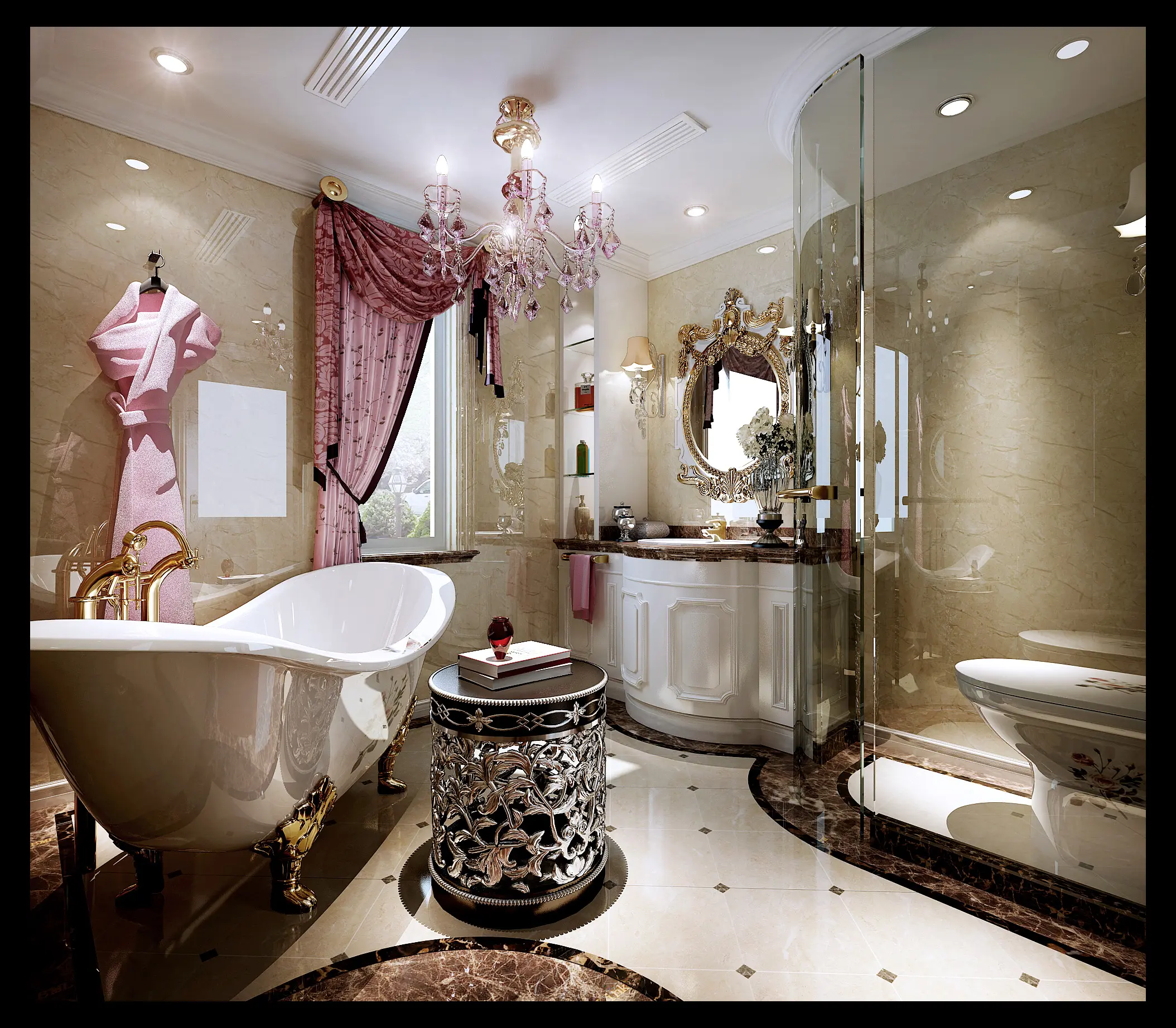 西式古典别墅435.4平米24万-海珀晶华装修案例-上海房天下家居装修网