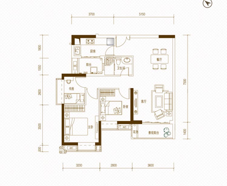 合景誉山国际ihouse-简欧风格-复式