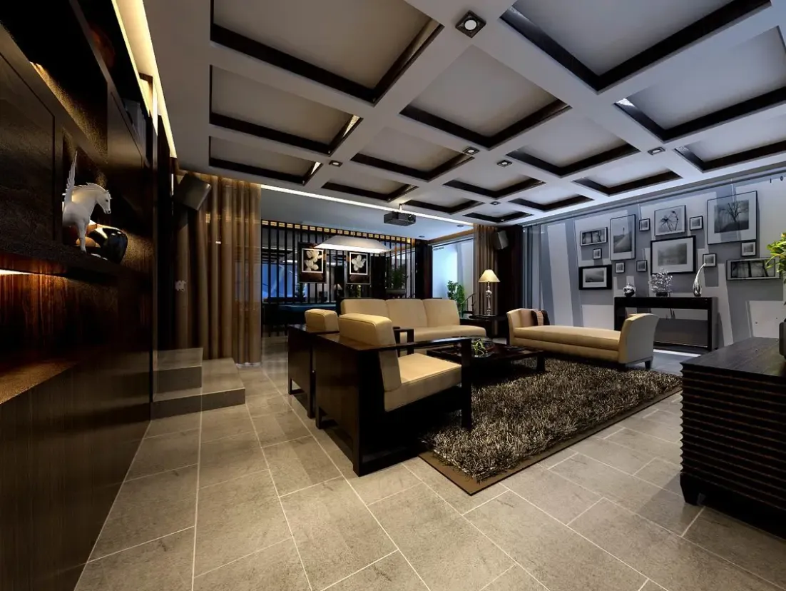 中式风格别墅225平米45万-香逸湾别墅装修案例-上海房天下家居装修网