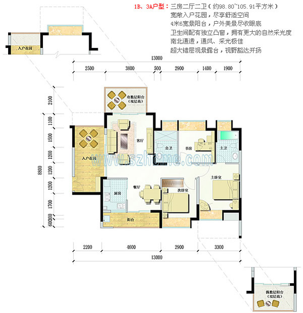 锦绣江南-现代简约-三居室