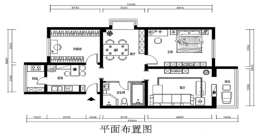 远洋心里-地中海风格-二居室