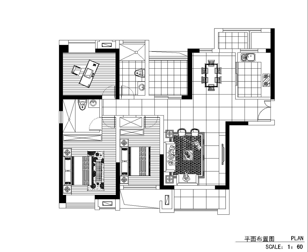 红星国际广场-欧美风情-三居室