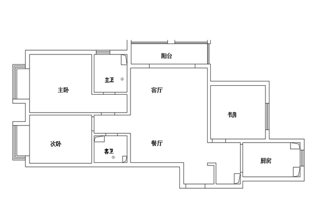 凯润金城-混合型风格-三居室