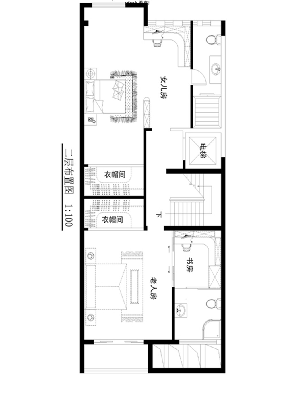金山谷别墅-混合型风格-五居室