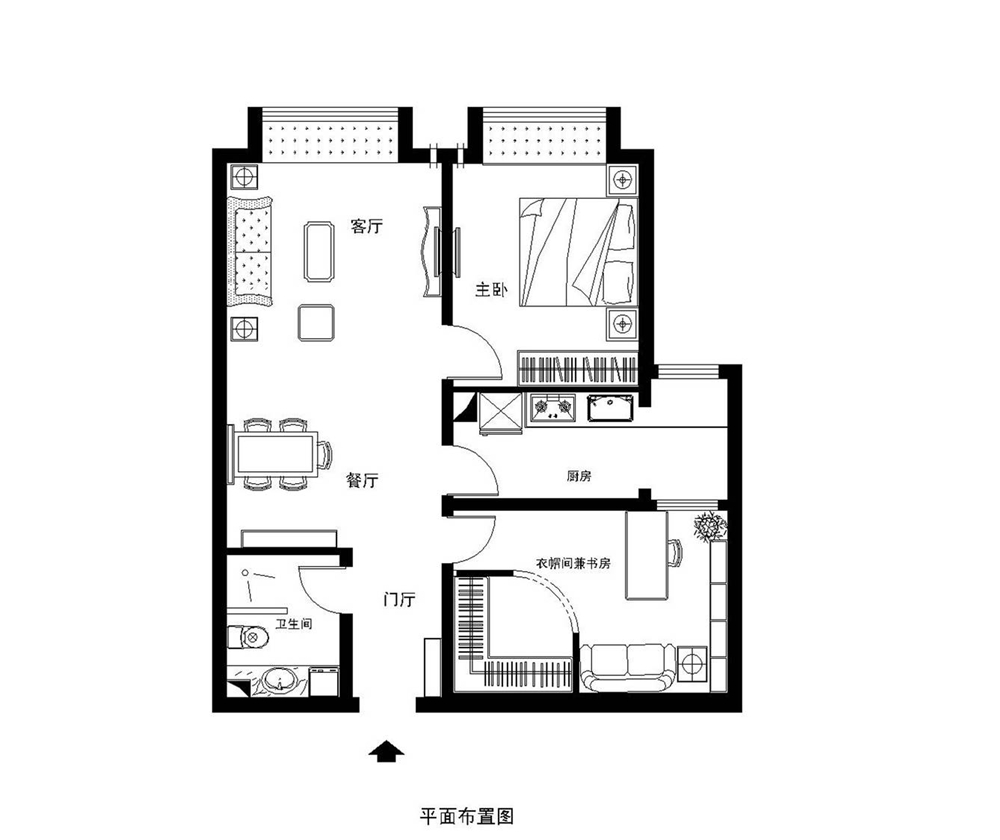 锦绣逸庭-新古典风格-二居室