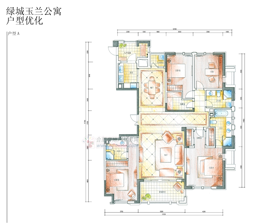 绿城玉兰公寓-简欧风格-四居室