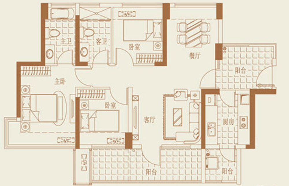 熙园山院-田园风格-四居室