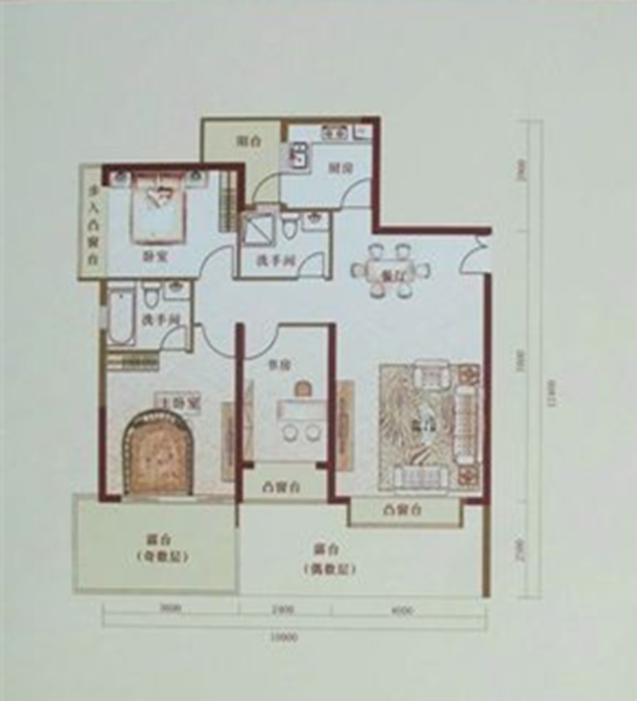 香格丽苑-中式风格-三居室