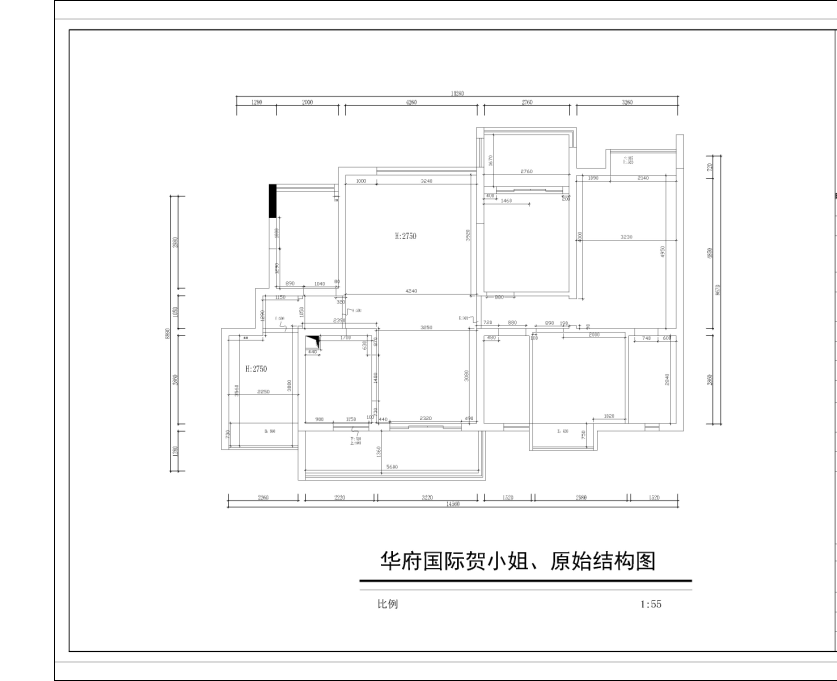 华府国际-中式风格-三居室