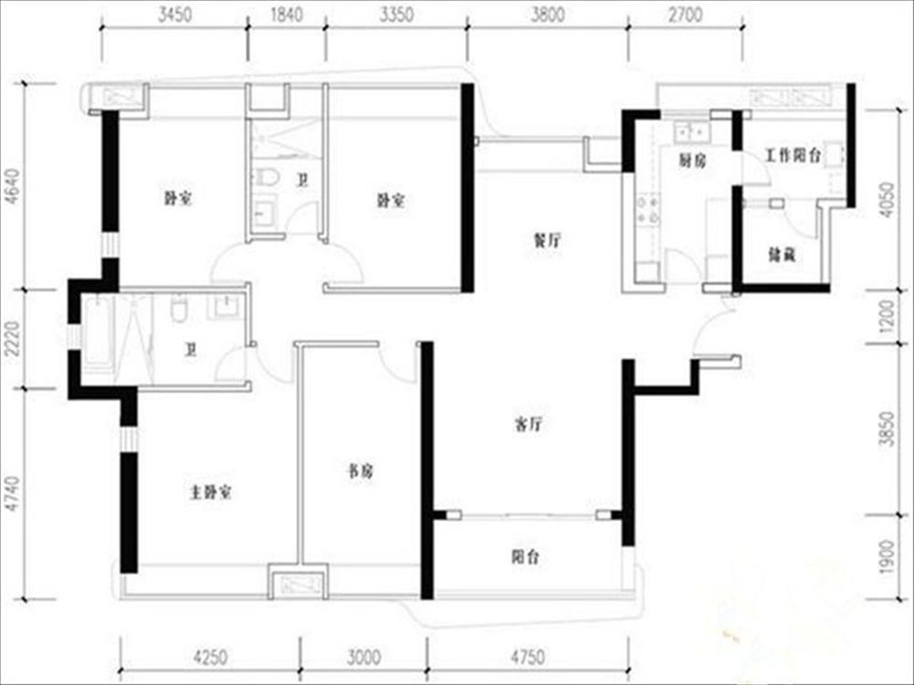 东山国际英伦半岛-混合型风格-四居室