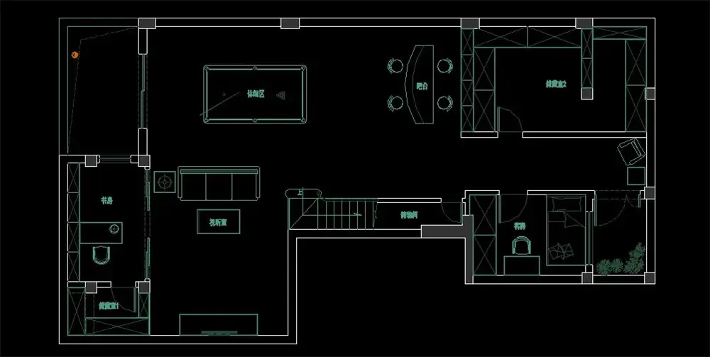 地下室平面方案布局图