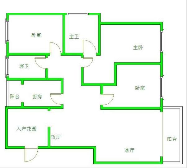 鹭岛国际社区-新古典风格-三居室