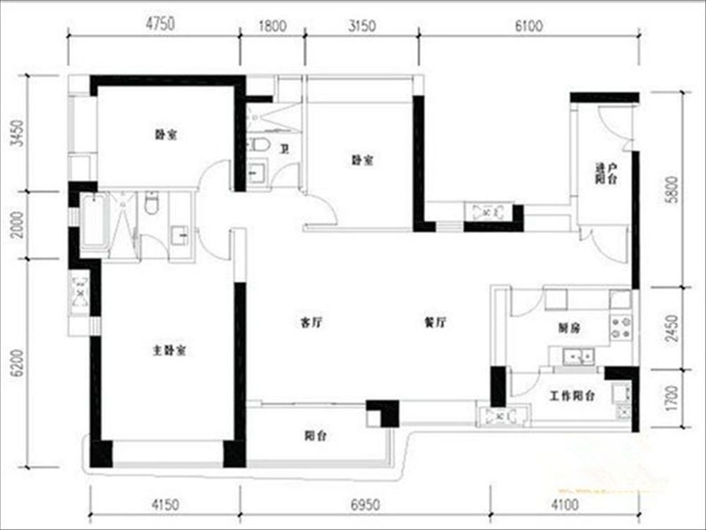 塔子山壹号-田园风格-四居室