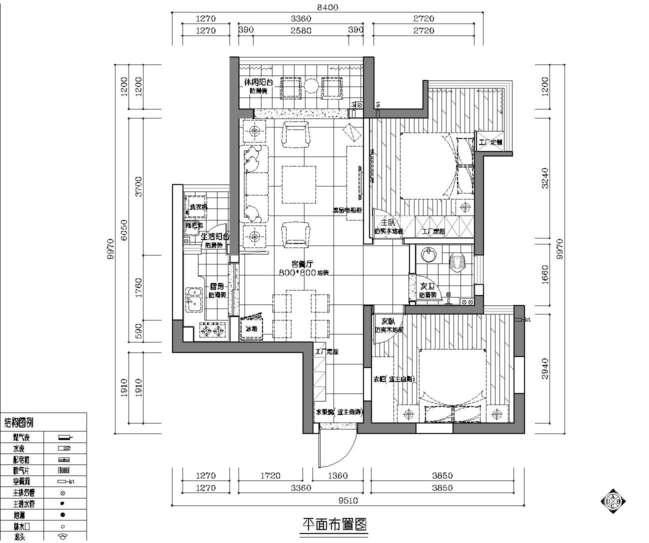 藏龙-中式风格-二居室