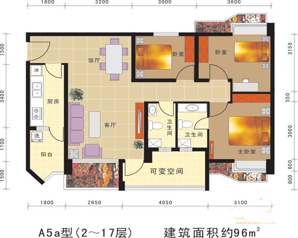 思学园智能村-简欧风格-三居室