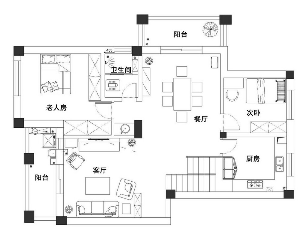 麟恒中心广场田园风格