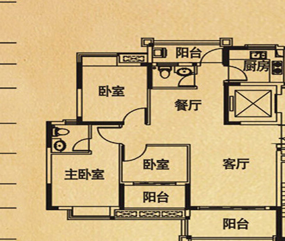 欧美风情三居室104平米8万-联泰香域滨江桥郡装修案例-南昌房天下家居