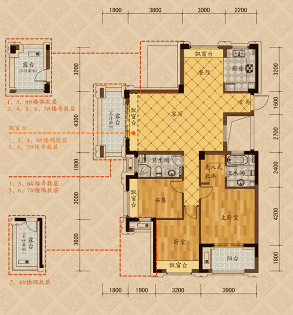 顺发吉祥半岛-东南亚风格-三居室